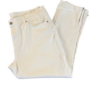 DG2 by Diane Gilman white stretch jeans 18WP